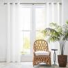 imageNICETOWN NonSeeThrough White Privacy Sheer Curtains 90 inches Long 2 Panels 52quot Wide Grommet Window Curtains Drapes for Living Room Bedroom Home Decoration Light Filtering Elegant Window DrapesOff White