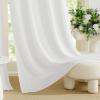 imageNICETOWN NonSeeThrough White Privacy Sheer Curtains 90 inches Long 2 Panels 52quot Wide Grommet Window Curtains Drapes for Living Room Bedroom Home Decoration Light Filtering Elegant Window DrapesOff White