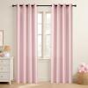 imageNICETOWN NonSeeThrough White Privacy Sheer Curtains 90 inches Long 2 Panels 52quot Wide Grommet Window Curtains Drapes for Living Room Bedroom Home Decoration Light Filtering Elegant Window DrapesPink