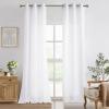 imageNICETOWN NonSeeThrough White Privacy Sheer Curtains 90 inches Long 2 Panels 52quot Wide Grommet Window Curtains Drapes for Living Room Bedroom Home Decoration Light Filtering Elegant Window DrapesWhite
