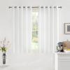 imageNICETOWN NonSeeThrough White Privacy Sheer Curtains 90 inches Long 2 Panels 52quot Wide Grommet Window Curtains Drapes for Living Room Bedroom Home Decoration Light Filtering Elegant Window DrapesOff White