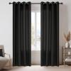 imageNICETOWN NonSeeThrough White Privacy Sheer Curtains 90 inches Long 2 Panels 52quot Wide Grommet Window Curtains Drapes for Living Room Bedroom Home Decoration Light Filtering Elegant Window DrapesBlack