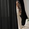 imageNICETOWN NonSeeThrough White Privacy Sheer Curtains 90 inches Long 2 Panels 52quot Wide Grommet Window Curtains Drapes for Living Room Bedroom Home Decoration Light Filtering Elegant Window DrapesBlack