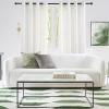 imageNICETOWN NonSeeThrough White Privacy Sheer Curtains 90 inches Long 2 Panels 52quot Wide Grommet Window Curtains Drapes for Living Room Bedroom Home Decoration Light Filtering Elegant Window DrapesOff White