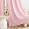 imageNICETOWN NonSeeThrough White Privacy Sheer Curtains 90 inches Long 2 Panels 52quot Wide Grommet Window Curtains Drapes for Living Room Bedroom Home Decoration Light Filtering Elegant Window DrapesPink