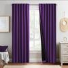 imageNICETOWN 100 Blackout Kitchen Curtain Panels Cold and Full Light Blocking Drapes with Black Liner 48 Inches Drop Thermal Insulated Draperies for Cafe White 2 Pieces 37 inches Wide Each PanelRoyal Purple