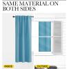 imageNICETOWN Blackout Curtain Panels for Living Room  Teal Blue Color 29x30 inch 2 Panels Set Room Darkening Blackout Drapes for Window