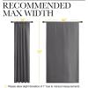imageNICETOWN Blackout Curtain Panels for Window  Thermal Insulated Rod Pocket Blackout DrapesDraperies for Dining Room 2 Panels W52 x L72 inches Grey