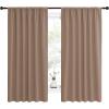 imageNICETOWN Kids Blackout Curtain Panels  Window Treatment Thermal Insulated Solid Rod Pocket Blackout Drapes for Bedroom Cappuccino Set of 2 62 by 63 Inch