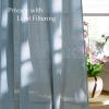 imageNICETOWN White Linen Bedroom Curtains Back TabRod Pocket with Pleat Tape Privacy Added with Light Filtering Semi Sheer Window Treatments for Living Room W52 x L95 2 PanelsStone Blue