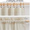 imageNICETOWN White Linen Bedroom Curtains Back TabRod Pocket with Pleat Tape Privacy Added with Light Filtering Semi Sheer Window Treatments for Living Room W52 x L95 2 PanelsNatural Rod Pocket
