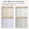 imageNICETOWN White Linen Bedroom Curtains Back TabRod Pocket with Pleat Tape Privacy Added with Light Filtering Semi Sheer Window Treatments for Living Room W52 x L95 2 PanelsVanilla