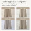 imageNICETOWN White Linen Bedroom Curtains Back TabRod Pocket with Pleat Tape Privacy Added with Light Filtering Semi Sheer Window Treatments for Living Room W52 x L95 2 PanelsTaupe