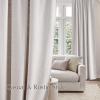 imageNICETOWN White Linen Bedroom Curtains Back TabRod Pocket with Pleat Tape Privacy Added with Light Filtering Semi Sheer Window Treatments for Living Room W52 x L95 2 PanelsJacquard Angora