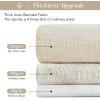 imageNICETOWN White Linen Bedroom Curtains Back TabRod Pocket with Pleat Tape Privacy Added with Light Filtering Semi Sheer Window Treatments for Living Room W52 x L95 2 PanelsLinen