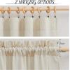 imageNICETOWN White Linen Bedroom Curtains Back TabRod Pocket with Pleat Tape Privacy Added with Light Filtering Semi Sheer Window Treatments for Living Room W52 x L95 2 PanelsNatural Rod Pocket