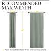 imageNICETOWN Window Curtains Blackout Drapes  Thermal Insulated Solid Rod Pocket Blackout CurtainsDraperies for Living Room Greyish Green One Pair 34 by 45Inch