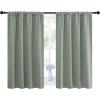 imageNICETOWN Window Curtains Blackout Drapes  Thermal Insulated Solid Rod Pocket Blackout CurtainsDraperies for Living Room Sage Green One Pair 42 by 45Inch