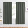 imageNICETOWN Bedroom Curtains Blackout Draperies  All Season Thermal Insulated Solid Rod Pocket Top Blackout CurtainsDrapes for Kids Room Dark Mallard 1 Pair 42 x 72 Inch