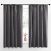 imageNICETOWN Blackout Curtain Panels for Window  Energy Efficient ampamp Noise Reducing Thermal Insulated Rod Pocket Blackout DrapesDraperies for Living Room Grey 2 Panels W52 inches x L63 inches