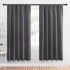 imageNICETOWN Blackout Curtain Panels for Window  Thermal Insulated Rod Pocket Blackout DrapesDraperies for Dining Room 2 Panels W52 x L72 inches Grey