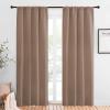 imageNICETOWN Blackout Drapes and Curtains for Kitchen  Window Treatment Thermal Insulated Solid Rod Pocket Blackout CurtainsDrapes for Bedroom 2Pack 42 by 84 Inch Cappuccino