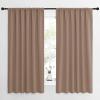 imageNICETOWN Kids Blackout Curtain Panels  Window Treatment Thermal Insulated Solid Rod Pocket Blackout Drapes for Bedroom Cappuccino Set of 2 62 by 63 Inch