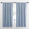 imageNICETOWN Kitchen Curtains Short Blackout Drapes Vintage Blue 34quot Wide by 54quot Long 2 PCs Thermal Insulated Blackout Curtain Panels for Kids Room Play Room