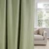 imageNICETOWN White Linen Bedroom Curtains Back TabRod Pocket with Pleat Tape Privacy Added with Light Filtering Semi Sheer Window Treatments for Living Room W52 x L95 2 PanelsJacquard Sage Green