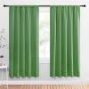 imageNICETOWN Window Curtains Blackout Drapes Froest Green 1 Pair 52 by 72Inch Thermal Insulated Solid Rod Pocket Blackout CurtainsDraperies for Living Room