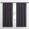 imageNICETOWN Window Curtains for Bedroom Greyish Purple 2 Panels W42 x L48 Inch Home Decoration Thermal Insulated Rod Pocket Blackout Blinds ampamp Drapes for Small Windows