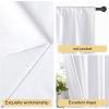 imageNICETOWN Bedroom 100 Blackout Curtains 2 Panels 42 by 48 Snow White Window Treatment Rod Pocket CurtainsDrapes for Bedroom