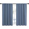 imageNICETOWN Blackout Curtains for Bedroom Blackout Curtain Panels Window Treatment Energy Saving Thermal Insulated Solid Rod Pocket Blackout DrapesDraperies Stone Blue 1 Pair 42 by 45inch