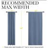 imageNICETOWN Blackout Curtains for Bedroom Blackout Curtain Panels Window Treatment Energy Saving Thermal Insulated Solid Rod Pocket Blackout DrapesDraperies Stone Blue 1 Pair 42 by 45inch