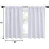 imageNICETOWN Greyish White Window Curtain Panels RV Bunk Curtains Thermal Insulated Rod Pocket Room Darkening Curtain Sets for Loft Greyish White 2 Panels 42 in x 30 in W x L