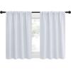 imageNICETOWN Greyish White Window Curtain Panels RV Bunk Curtains Thermal Insulated Rod Pocket Room Darkening Curtain Sets for Loft Greyish White 2 Panels 42 in x 30 in W x L