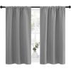 imageNICETOWN RV Blackout Curtains for Camper Windows Short Room Darkening Drapes for Kitchen Home Decoration Thermal Insulated Blackout Blinds for Small Windows Silver Grey 2 Panels W29 x L40