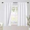 imageNICETOWN Bedroom 100 Blackout Curtains 2 Panels 42 by 48 Snow White Window Treatment Rod Pocket CurtainsDrapes for Bedroom