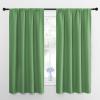 imageNICETOWN Bedroom Curtains Blackout Draperies Froest Green 1 Pair 34inch W x 63inch L Home Decorations Thermal Insulated Solid Pole Top Blackout Drapes for Living Room