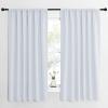 imageNICETOWN Bedroom Window Curtain Panels  Window Treatment Thermal Insulated Rod Pocket Room Darkening CurtainsDrapes for Patio Door Greyish White 2 Panels 62 in x 63 in W x L