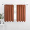 imageNICETOWN Blackout Curtains for Living Curtains Burnt Orange 2 Panels 29 by 30 Room Darkening Window Curtain Panels EasyCare Solid Thermal Insulated DraperiesDrapes for Daughter Room