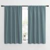 imageNICETOWN Greyish Blue Blackout Curtains Panels for Window Thermal Insulated Rod Pocket Blackout DrapesDraperies for Living Room 2 Panels W42 x L54 inches
