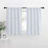 imageNICETOWN Greyish White Window Curtain Panels RV Bunk Curtains Thermal Insulated Rod Pocket Room Darkening Curtain Sets for Loft Greyish White 2 Panels 42 in x 30 in W x L