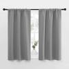 imageNICETOWN RV Blackout Curtains for Camper Windows Short Room Darkening Drapes for Kitchen Home Decoration Thermal Insulated Blackout Blinds for Small Windows Silver Grey 2 Panels W29 x L40