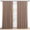 imageNICETOWN Room Darkening Curtains for Bedroom  Home Decoration Privacy Protection Thermal Insulated Solid DrapesDraperies for Sliding Glass Door Cappuccino Set of 2 70 x 95 inches