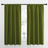 imageNICETOWN Window Curtains for Bedroom Olive 2 Panels W42 x L48 Inch Home Decoration Thermal Insulated Rod Pocket Blackout Blinds ampamp Drapes for Small Windows