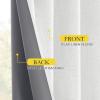 imageNICETOWN 100 Absolutely Blackout Linen Curtains with Thermal Insulated Grey Liner Greyish White 52 inches Wide 84 inches Length Energy Saving Curtains for Living Room 2 Panels Set Vertical Blinds
