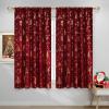 imageNICETOWN 2 Panels Christmas Red 29 x 24 Inch Curtains for Living Room  Rod Pocket Drapes for Bedroom Dining Room  Christmas Style Thermal Insulated Blackout Curtains for Boy Girl WomenRod Pocket Christmas Red