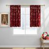 imageNICETOWN 2 Panels Christmas Red 29 x 24 Inch Curtains for Living Room  Rod Pocket Drapes for Bedroom Dining Room  Christmas Style Thermal Insulated Blackout Curtains for Boy Girl WomenRod Pocket Christmas Red