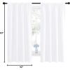 imageNICETOWN Bedroom Curtains  Window Treatment Rod Pocket CurtainsDrapes for Bedroom 2 Panels 42 by 63 White